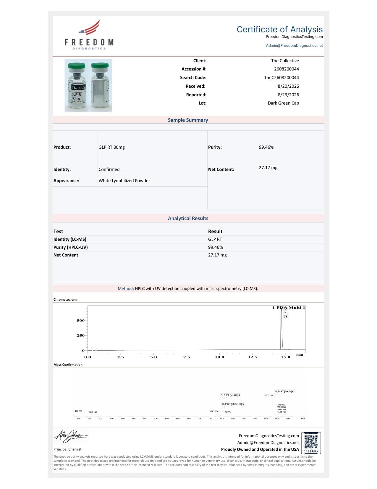GLP-R 30mg Safety Data Sheet