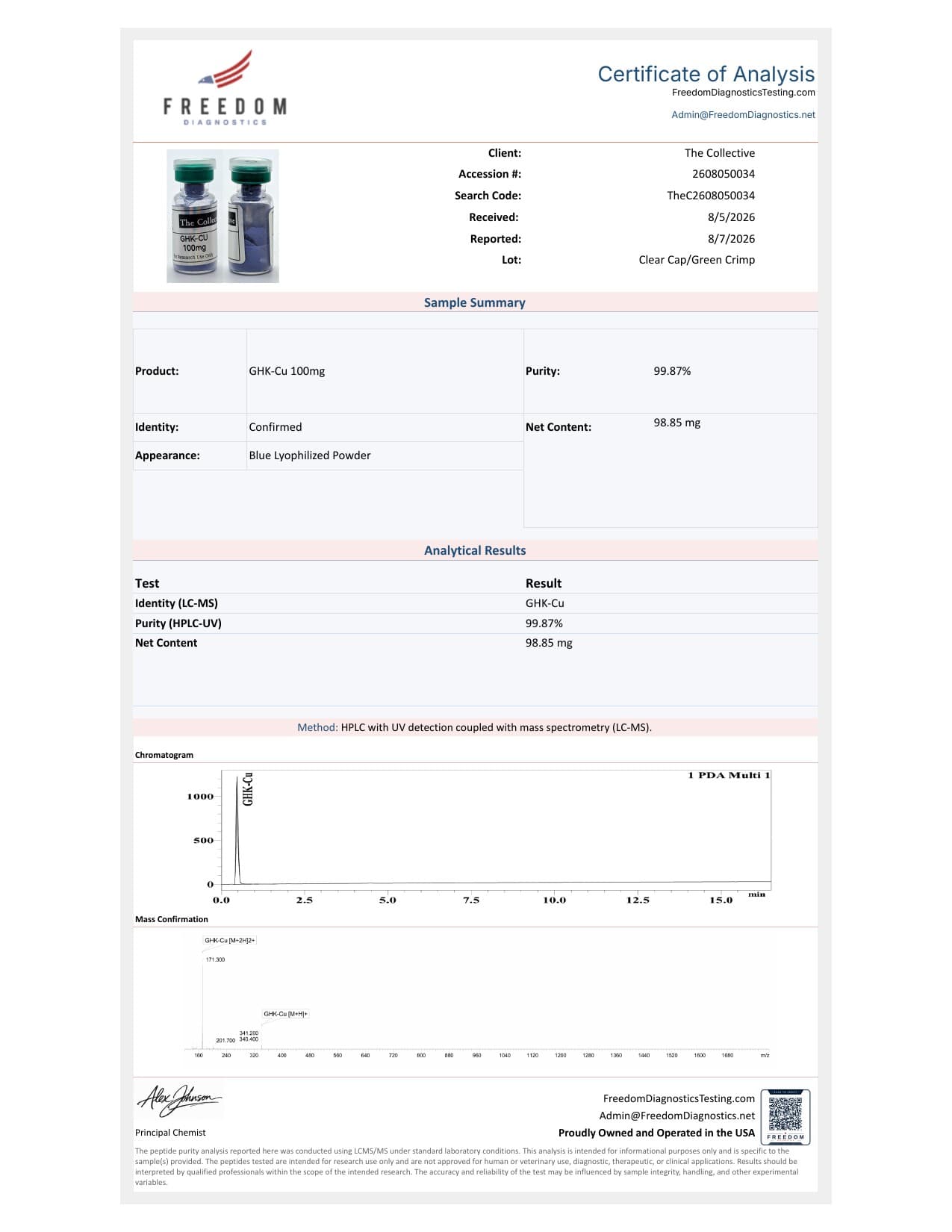 GHK-CU 100mg COA
